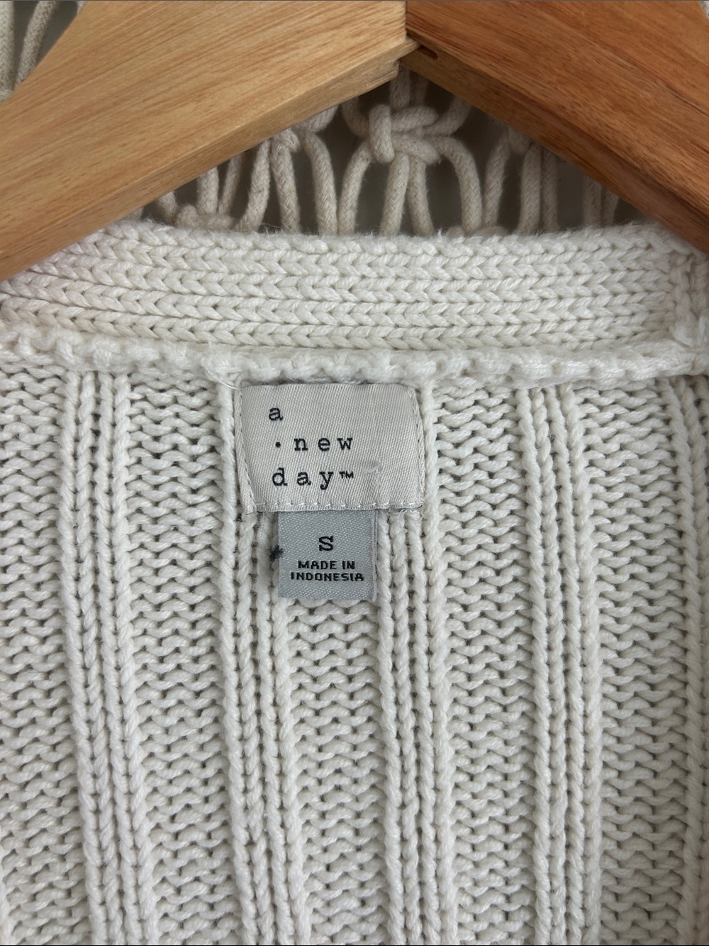 a new day Cream Ribbed Button Down Cardigan - Picture 3 of 5